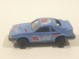 Vintage Majorette No. 220 Mustang SVO Blue 1/59 Scale Die Cast Toy Car Vehicle with Opening Hatch