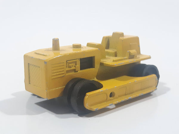 Vintage Majorette No. 287 Bulldozer Yellow Die Cast Toy Car Vehicle Missing Tracks, Roof, and Blade
