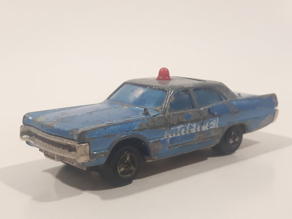 Vintage Majorette Plymouth Fury Police Blue 1/70 Scale Die Cast Toy Car Vehicle Made in France