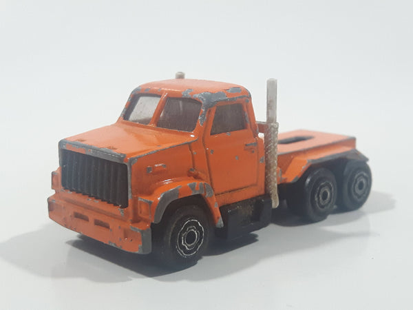 Vintage Majorette Magirus Orange Semi Tractor Truck 1:100 Scale Die Cast Toy Car Trucking Rig Vehicle