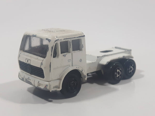 Vintage Majorette Mercedes Semi Tractor Truck White 1:100 Scale Die Cast Toy Car Vehicle Made in France