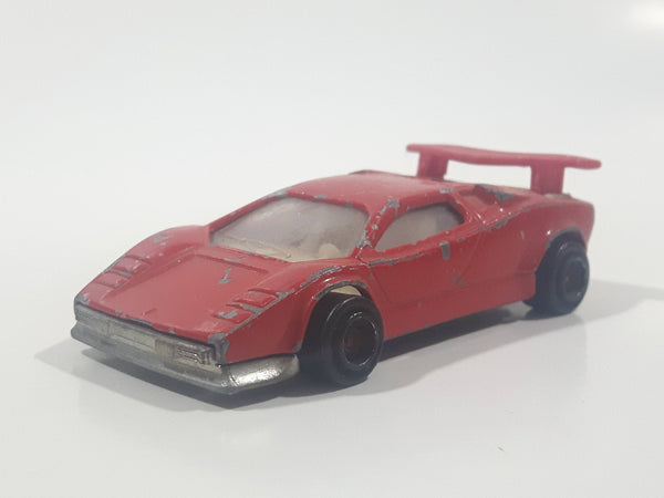 Vintage Majorette No. 237 Lamborghini Countach Red 1/56 Scale Die Cast Toy Car Vehicle
