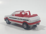 Vintage Majorette No. 281 / 210 Peugeot 205 GTI Convertible White 1/53 Scale Die Cast Toy Car Vehicle Made in France