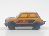 Rare Vintage Majorette No. 270 Autobianchi A 112 Yellow 1/53 Scale Die Cast Toy Car Vehicle with Opening Hatch Made in France