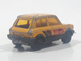 Rare Vintage Majorette No. 270 Autobianchi A 112 Yellow 1/53 Scale Die Cast Toy Car Vehicle with Opening Hatch Made in France