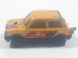 Rare Vintage Majorette No. 270 Autobianchi A 112 Yellow 1/53 Scale Die Cast Toy Car Vehicle with Opening Hatch Made in France