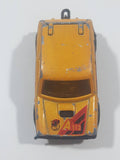 Rare Vintage Majorette No. 270 Autobianchi A 112 Yellow 1/53 Scale Die Cast Toy Car Vehicle with Opening Hatch Made in France