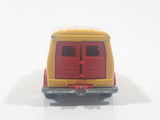Vintage Majorette No. 279 / 234 Fourgon Van Yellow Red 1/65 Scale Die Cast Toy Car Vehicle Made in France with Opening Rear Doors