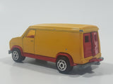 Vintage Majorette No. 279 / 234 Fourgon Van Yellow Red 1/65 Scale Die Cast Toy Car Vehicle Made in France with Opening Rear Doors