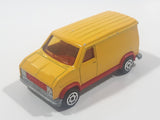 Vintage Majorette No. 279 / 234 Fourgon Van Yellow Red 1/65 Scale Die Cast Toy Car Vehicle Made in France with Opening Rear Doors