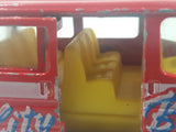 Majorette No. 243 Ford Transit Van "City Bus" Red 1/60 Scale Die Cast Toy Car Vehicle with Sliding Side Door