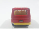 Majorette No. 243 Ford Transit Van "City Bus" Red 1/60 Scale Die Cast Toy Car Vehicle with Sliding Side Door