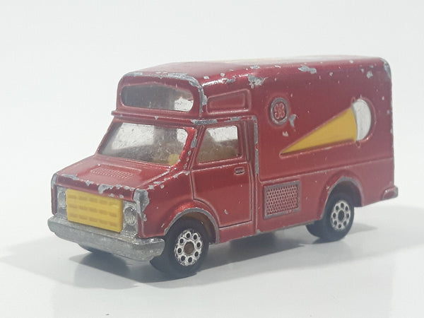 Vintage Majorette No. 224 / 259 Fourgon Ice Cream Truck Dark Red 1/57 Scale Die Cast Toy Vehicle with Slide Out Canopy Made in France