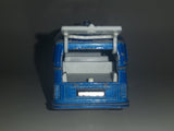 Vintage Majorette No. 244 Fourgon VW Police Van Blue 1/60 Scale Die Cast Toy Vehicle with Opening Rear Hatch Made in France