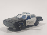Vintage Majorette No. 240 Chevrolet Impala Highway Patrol Police Black and White 1/69 Scale Die Cast Toy Car Vehicle with Opening Doors