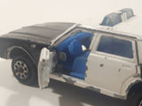 Vintage Majorette No. 240 Chevrolet Impala Highway Patrol Police Black and White 1/69 Scale Die Cast Toy Car Vehicle with Opening Doors