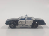 Vintage Majorette No. 240 Chevrolet Impala Highway Patrol Police Black and White 1/69 Scale Die Cast Toy Car Vehicle with Opening Doors
