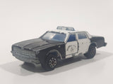 Vintage Majorette No. 240 Chevrolet Impala Highway Patrol Police Black and White 1/69 Scale Die Cast Toy Car Vehicle with Opening Doors