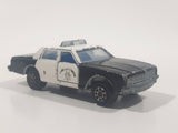Vintage Majorette No. 240 Chevrolet Impala Highway Patrol Police Black and White 1/69 Scale Die Cast Toy Car Vehicle with Opening Doors