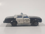 Vintage Majorette No. 240 Chevrolet Impala Highway Patrol Police Black and White 1/69 Scale Die Cast Toy Car Vehicle with Opening Doors