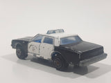 Vintage Majorette No. 240 Chevrolet Impala Highway Patrol Police Black and White 1/69 Scale Die Cast Toy Car Vehicle with Opening Doors