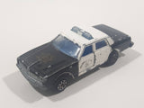 Vintage Majorette No. 240 Chevrolet Impala Highway Patrol Police Black and White 1/69 Scale Die Cast Toy Car Vehicle with Opening Doors