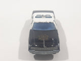 Vintage Majorette No. 240 Chevrolet Impala Highway Patrol Police Black and White 1/69 Scale Die Cast Toy Car Vehicle with Opening Doors