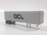 Vintage OCL Container Truck Trailer Grey Plastic Die Cast Toy Car Vehicle with Opening Rear Doors 5" Long