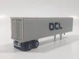 Vintage OCL Container Truck Trailer Grey Plastic Die Cast Toy Car Vehicle with Opening Rear Doors 5" Long