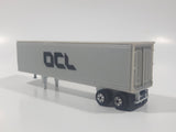 Vintage OCL Container Truck Trailer Grey Plastic Die Cast Toy Car Vehicle with Opening Rear Doors 5" Long