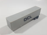 Vintage OCL Container Truck Trailer Grey Plastic Die Cast Toy Car Vehicle with Opening Rear Doors 5" Long