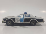 Vintage Majorette Chevrolet Impala Police Black and White 1/41 Scale Die Cast Toy Car Vehicle with Opening Doors
