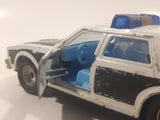 Vintage Majorette Chevrolet Impala Police Black and White 1/41 Scale Die Cast Toy Car Vehicle with Opening Doors