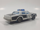 Vintage Majorette Chevrolet Impala Police Black and White 1/41 Scale Die Cast Toy Car Vehicle with Opening Doors