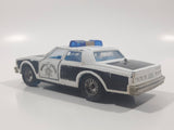 Vintage Majorette Chevrolet Impala Police Black and White 1/41 Scale Die Cast Toy Car Vehicle with Opening Doors