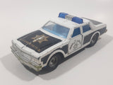 Vintage Majorette Chevrolet Impala Police Black and White 1/41 Scale Die Cast Toy Car Vehicle with Opening Doors