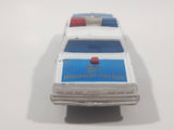 Vintage Majorette Chevrolet Impala Police Blue and White 1/41 Scale Die Cast Toy Car Vehicle with Opening Doors