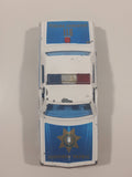 Vintage Majorette Chevrolet Impala Police Blue and White 1/41 Scale Die Cast Toy Car Vehicle with Opening Doors