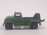 Vintage Tootsie Toys Salvage Wrecker Tow Truck Green Die Cast Toy Car Vehicle Made in Chicago U.S.A.