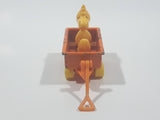 Vintage 1970s Aviva Peanuts Woodstock Orange Wagon Die Cast Toy Car Vehicle Figure Made in Hong Kong
