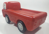 Vintage Mickey Mouse and Donald Duck Busy Bus Red Plastic 11" Long Toy Car Vehicle