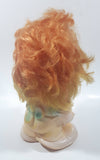 Vintage Karlsson Russian Soviet Orange Hair Big Eyebrows 8 1/2" Tall Rubber Toy Doll