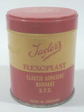 Vintage Taylor's Flexoplast Elastic Adhesive Bandage B.P.C. Tin Metal Canister Made in England
