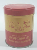 Vintage Taylor's Flexoplast Elastic Adhesive Bandage B.P.C. Tin Metal Canister Made in England