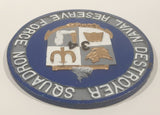 Vintage US Navy Naval Reserve Force Destroyer Squadron 34 Hand Painted 6" Hard Plastic Plaque