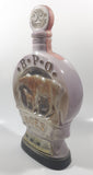 Vintage 1971 Jim Beam Kentucky Whisky 50th Anniversary B.P.O. The Does 12" Tall Embossed Decanter Bottle