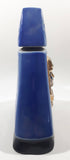 Vintage 1970 Jim Beam Kentucky Whiskey Imperial Sessions King Tut Themed Blue and Gold Egyptian Pyramid Shaped 9" Tall Embossed Decanter Bottle