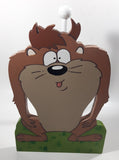 Looney Tunes Taz Tasmanian Devil Cartoon Character Shaped Hand Painted Wood Folk Art Paper Towel Holder 13" Tall