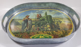 John Deere Moline, Ill Galvanized Metal Beverage Serving Tray 11 1/2" x 16"