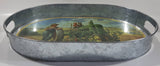 John Deere Moline, Ill Galvanized Metal Beverage Serving Tray 11 1/2" x 16"